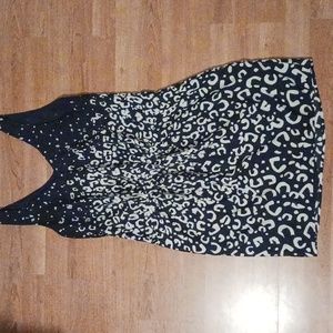 Joe Fresh Dress, Small, Has Pockets Navy Blue with white spots